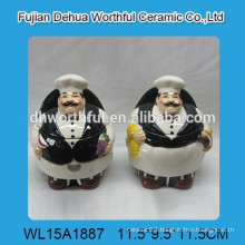 Popular ceramic chef condiment set for kitchen